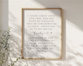 The Lord has given me strength - 1 Timothy 1:12-14 - Christian Art Print