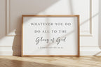 Glory of God - 1 Corinthians 10:31 - Christian Art Print