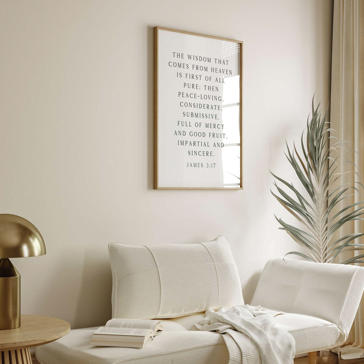 Wisdom from Heaven, James 3:17, Scripture Art Print
