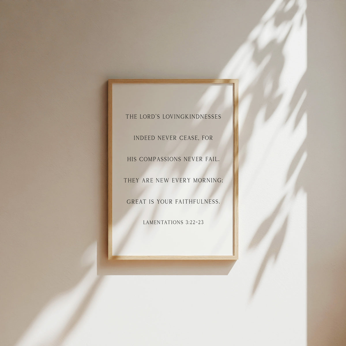 The Steadfast Love of The Lord, Lamentations 3:22-23, Christian Art Print