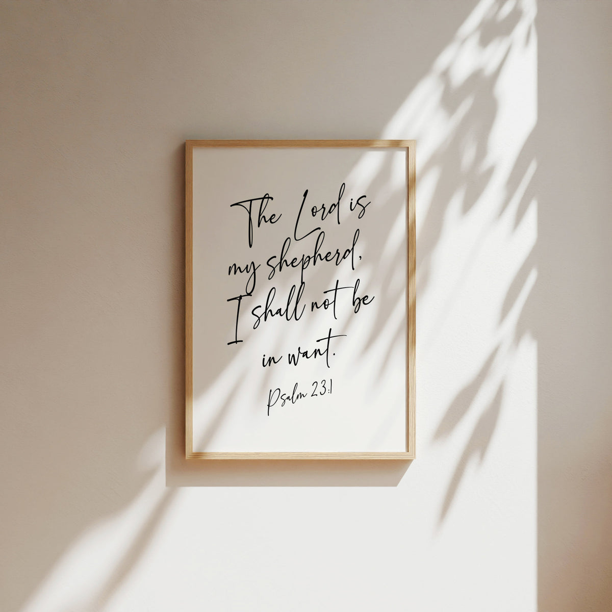 The Lord is my Shepherd, Psalm 23:1, Christian Art Print