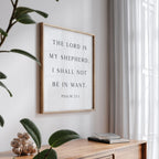 The Lord is my Shepherd, Psalm 23:1, Christian Art Print