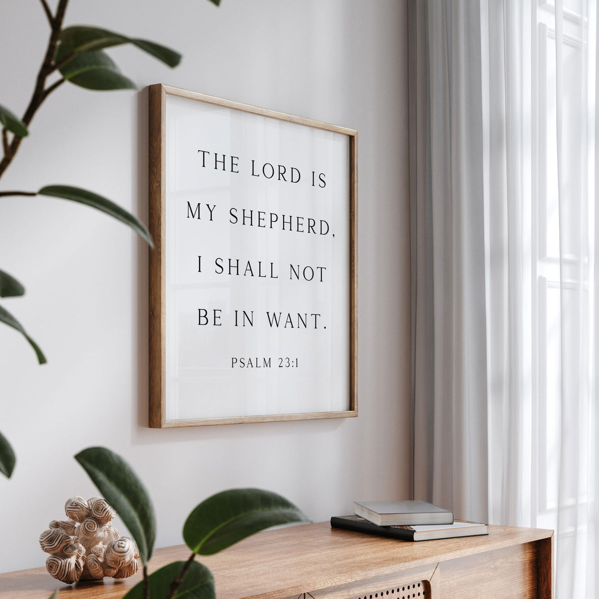 The Lord is my Shepherd, Psalm 23:1, Christian Art Print