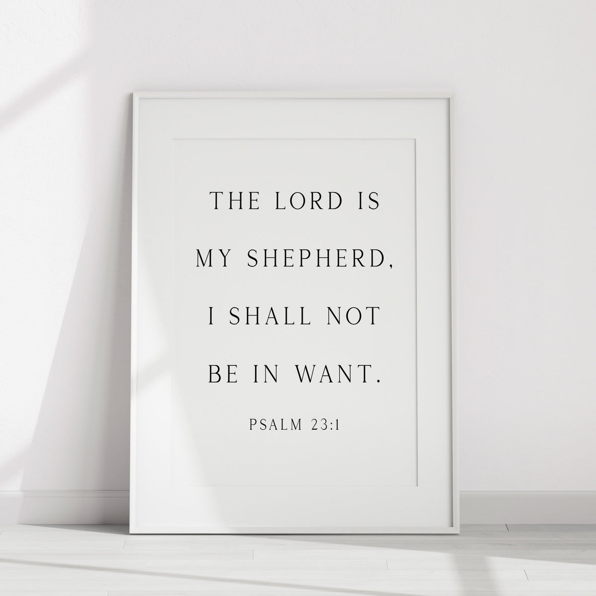 The Lord is my Shepherd, Psalm 23:1, Christian Art Print
