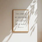 The Lord is my Shepherd, Psalm 23:1, Christian Art Print