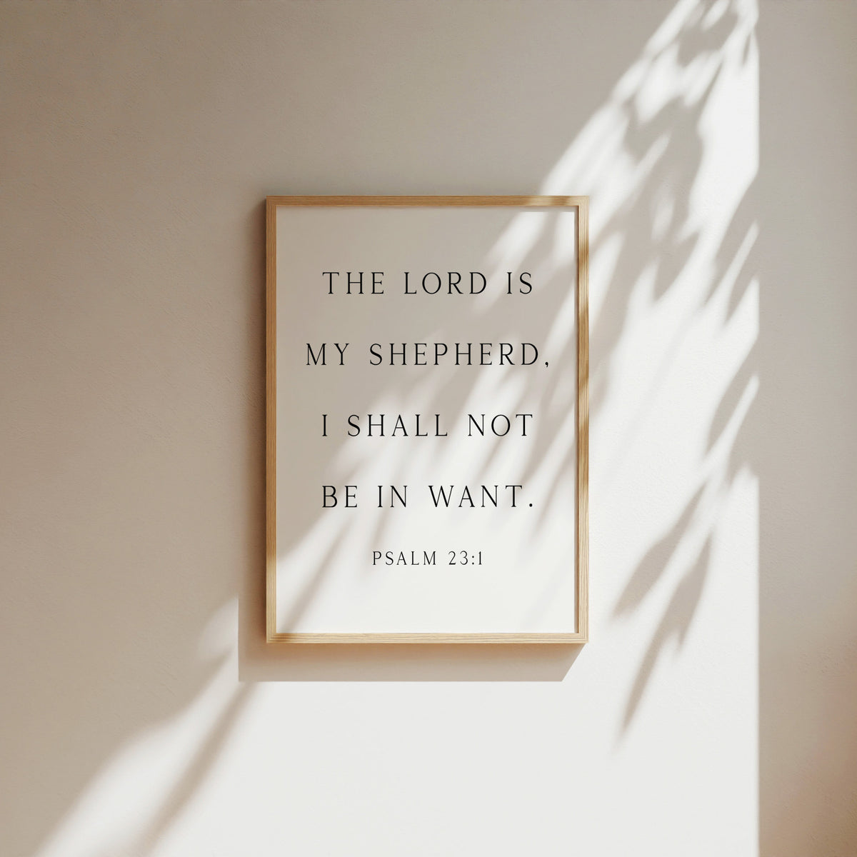 The Lord is my Shepherd, Psalm 23:1, Christian Art Print