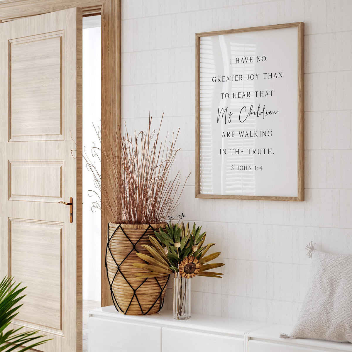 Walking in the Truth, 3 John 1:4, Scripture Art Print