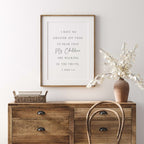 Walking in the Truth, 3 John 1:4, Scripture Art Print