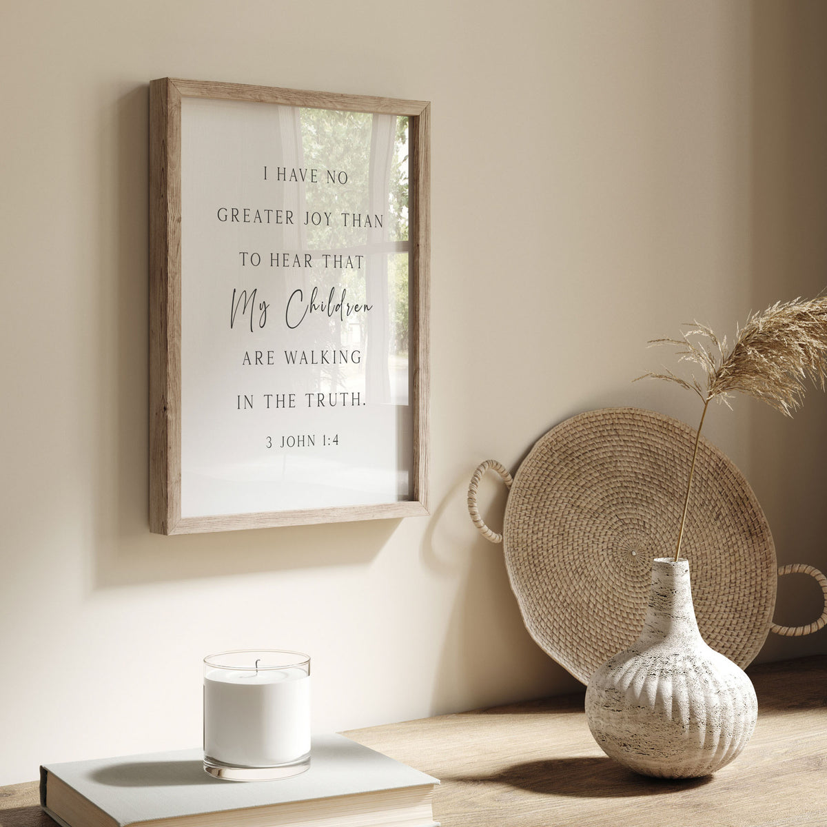 Walking in the Truth, 3 John 1:4, Scripture Art Print