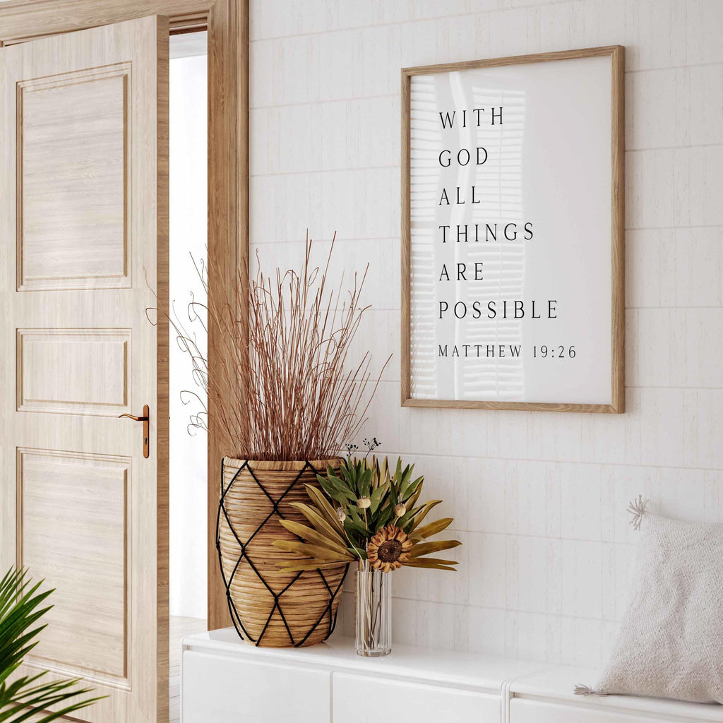 With God Everything is Possible, Matthew 19:26, Christian Art