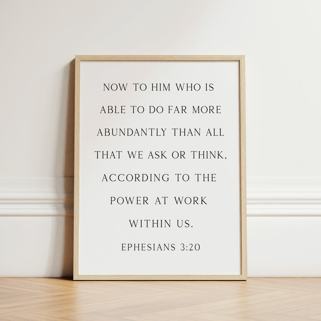 God is Able, Ephesians 3:20, Christian Art Print