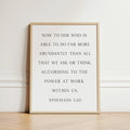 God is Able, Ephesians 3:20, Christian Art Print