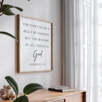 The Builder of All Things is God, Hebrews 3:4, Christian Art Print