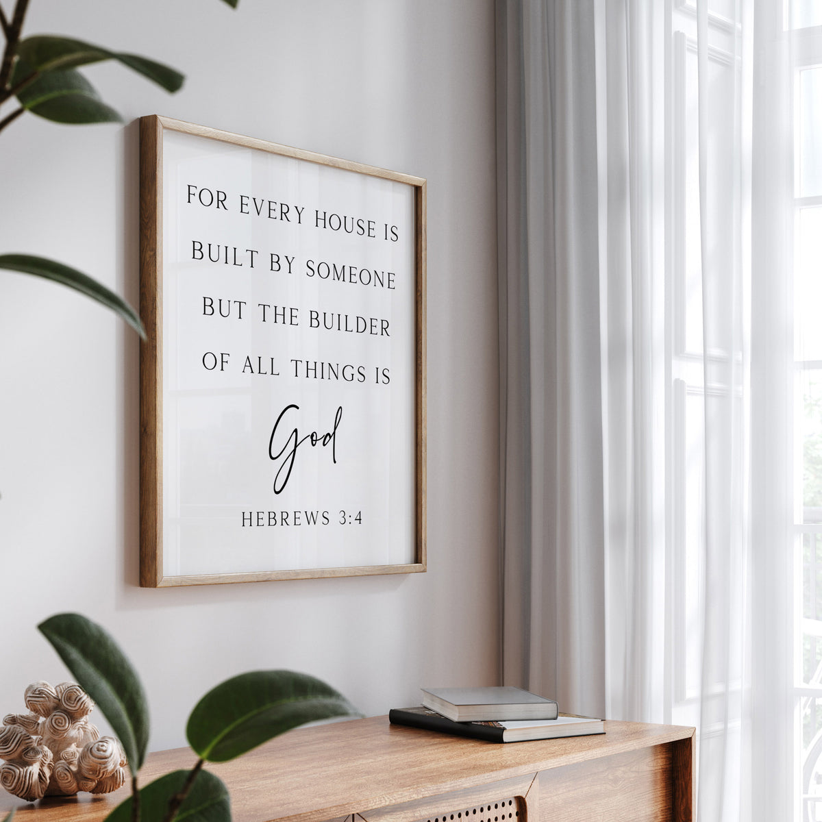 The Builder of All Things is God, Hebrews 3:4, Christian Art Print