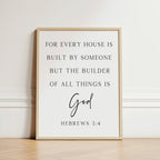 The Builder of All Things is God, Hebrews 3:4, Christian Art Print