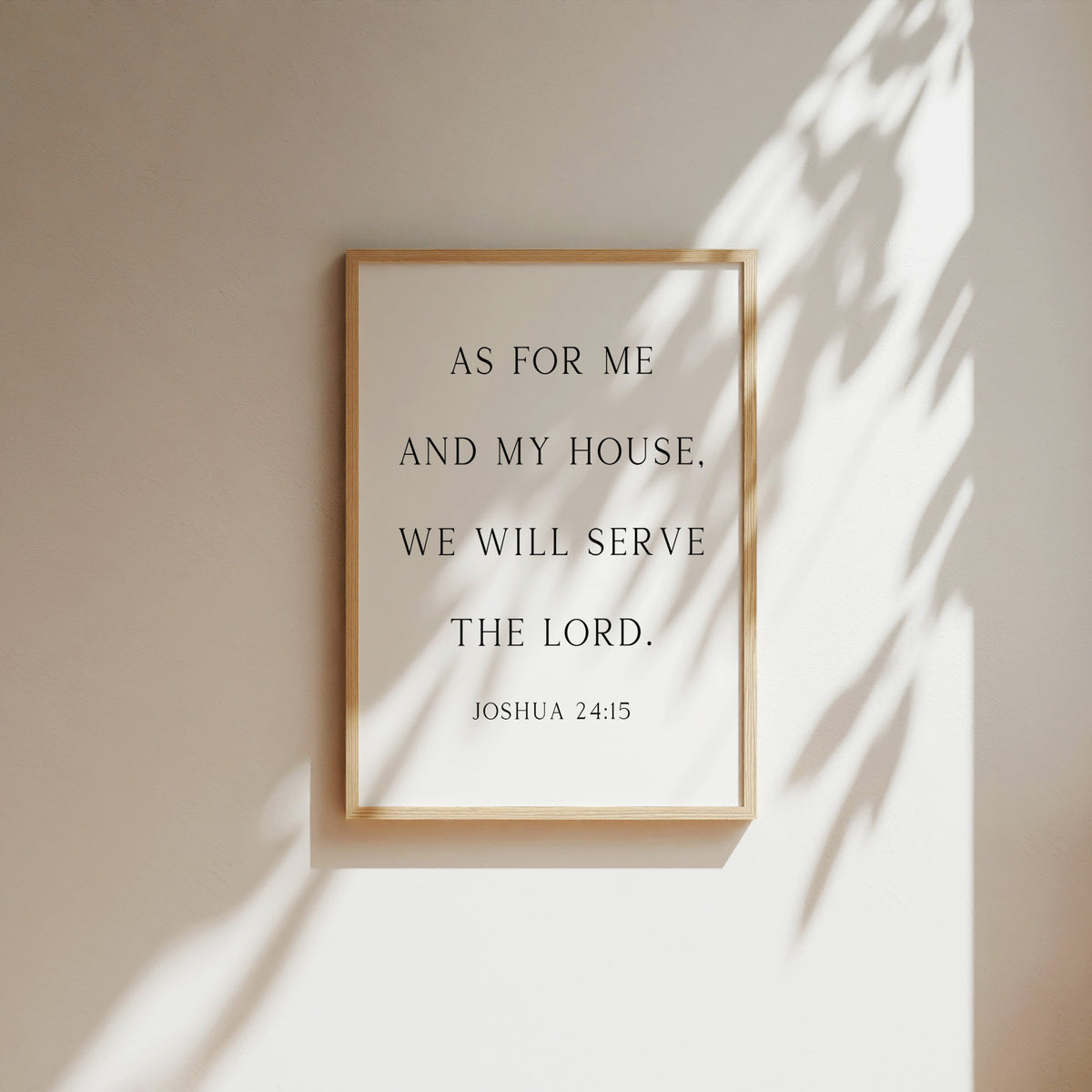 As For Me and My Household, Joshua 24:15, Christian Art Print