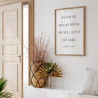 As For Me and My Household, Joshua 24:15, Christian Art Print