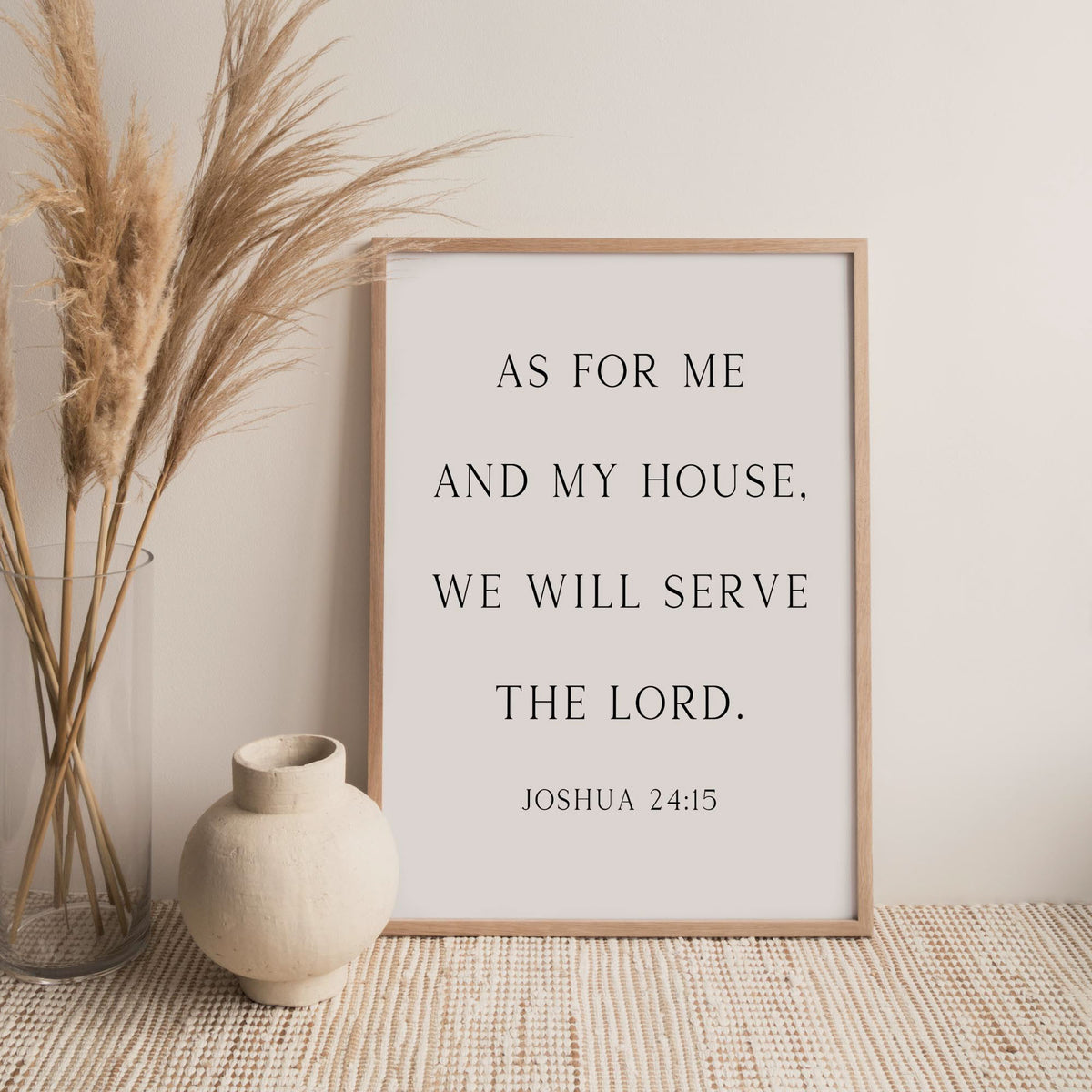 As For Me and My Household, Joshua 24:15, Christian Art Print