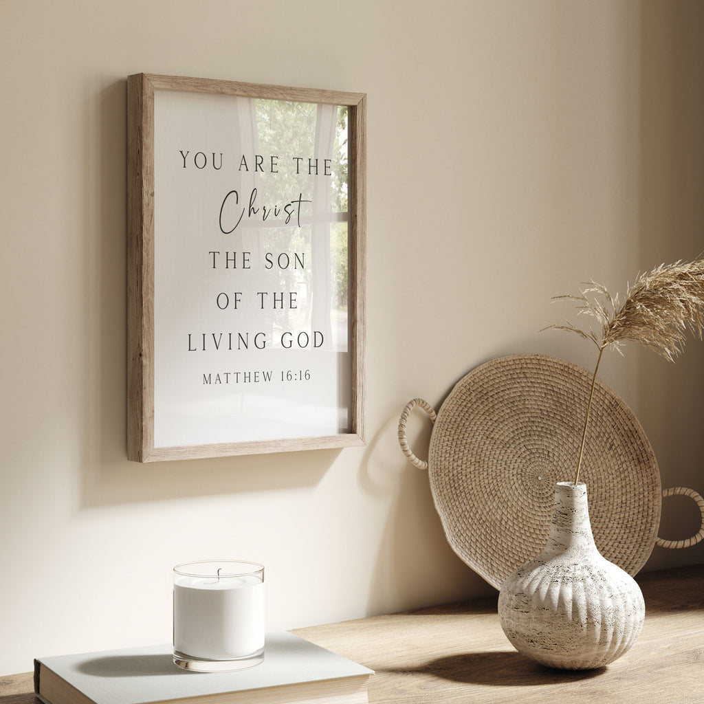 You Are The Christ, Matthew 16:16, Bible Art Print