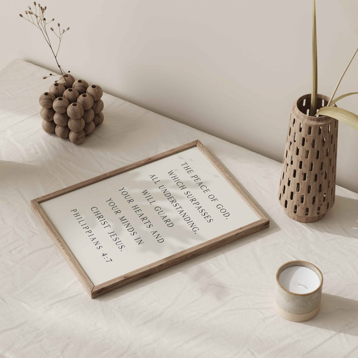 The Peace of God, Philippians 4:7, Christian Art Print