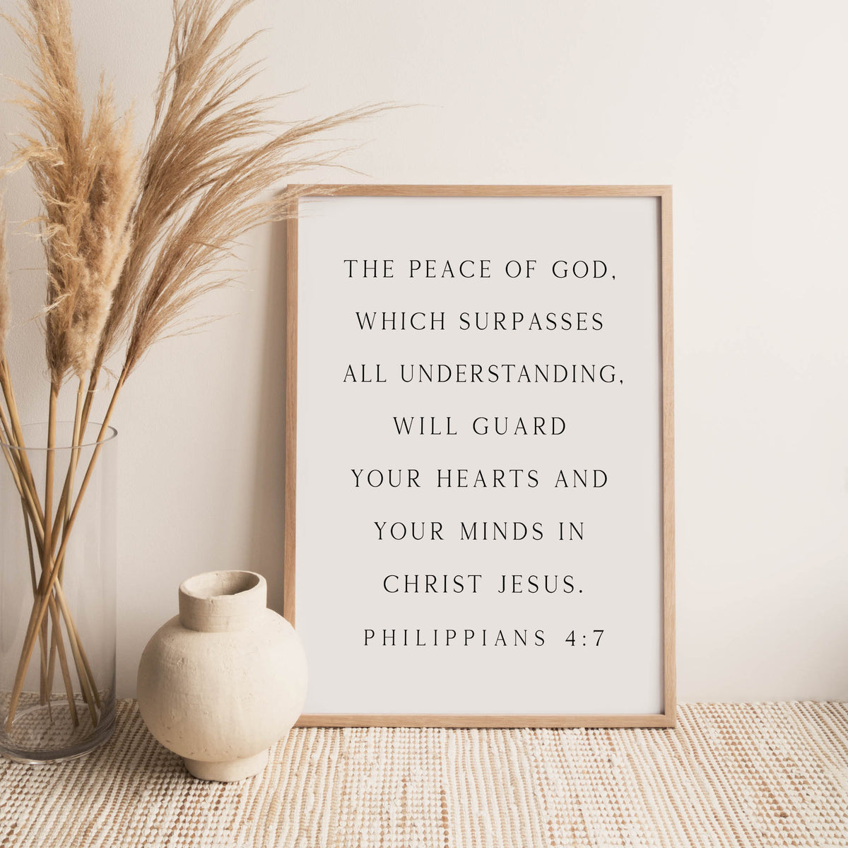 The Peace of God, Philippians 4:7, Christian Art Print