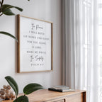In Peace In Safety, Psalm 4:8, Christian Art Print