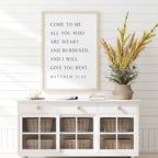 Come to Jesus, Matthew 11:28, Christian Art Print