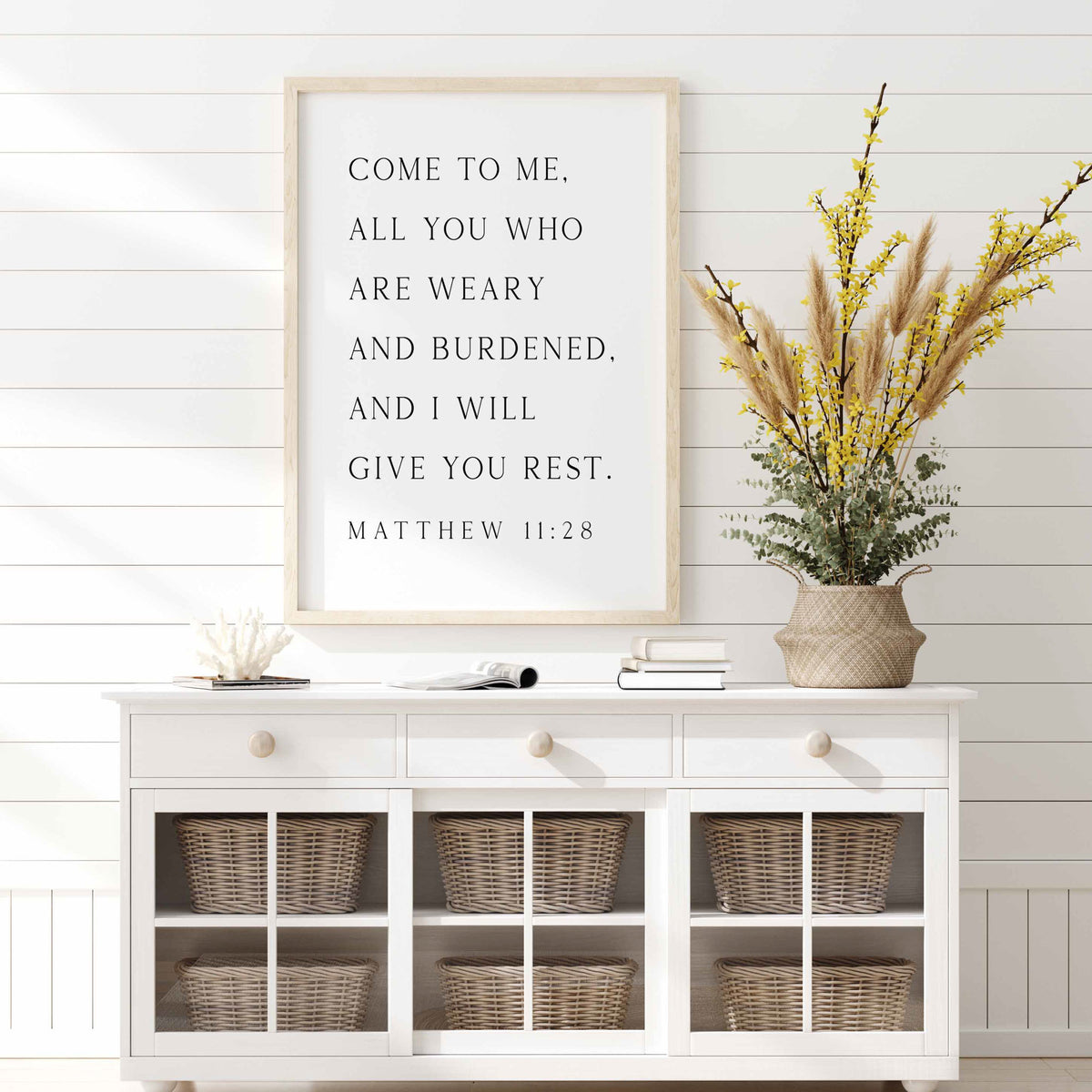 Come to Jesus, Matthew 11:28, Christian Art Print