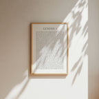 Genesis 1, Scripture Art Print