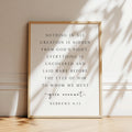 Nothing in All Creation, Hebrews 4:13, Bible Verse Art Print