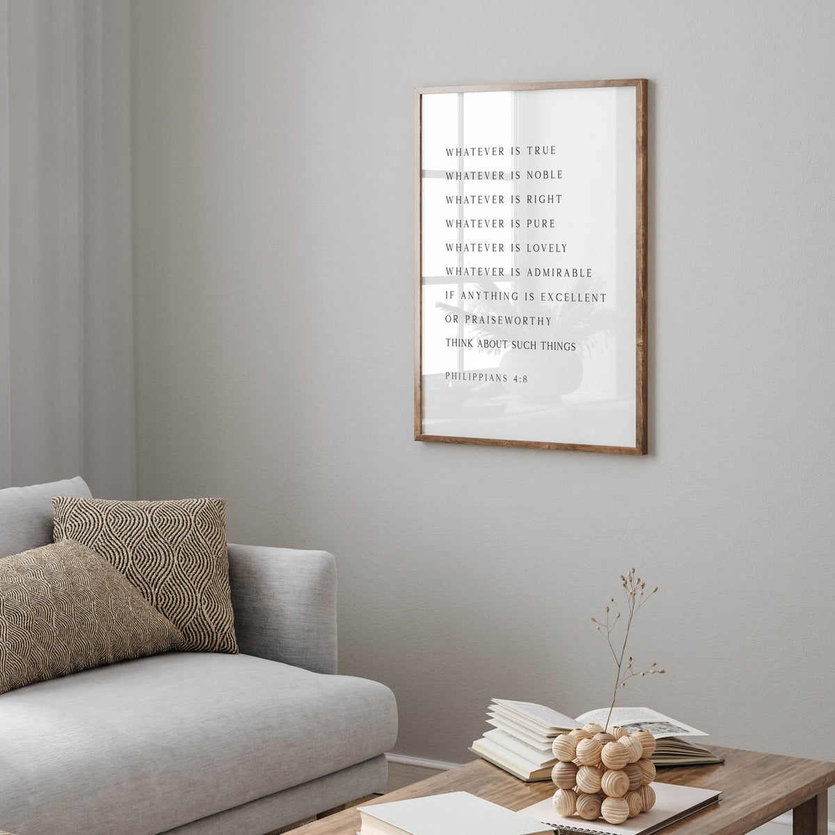 Whatever Is True, Philippians 4:8, Christian Art Print