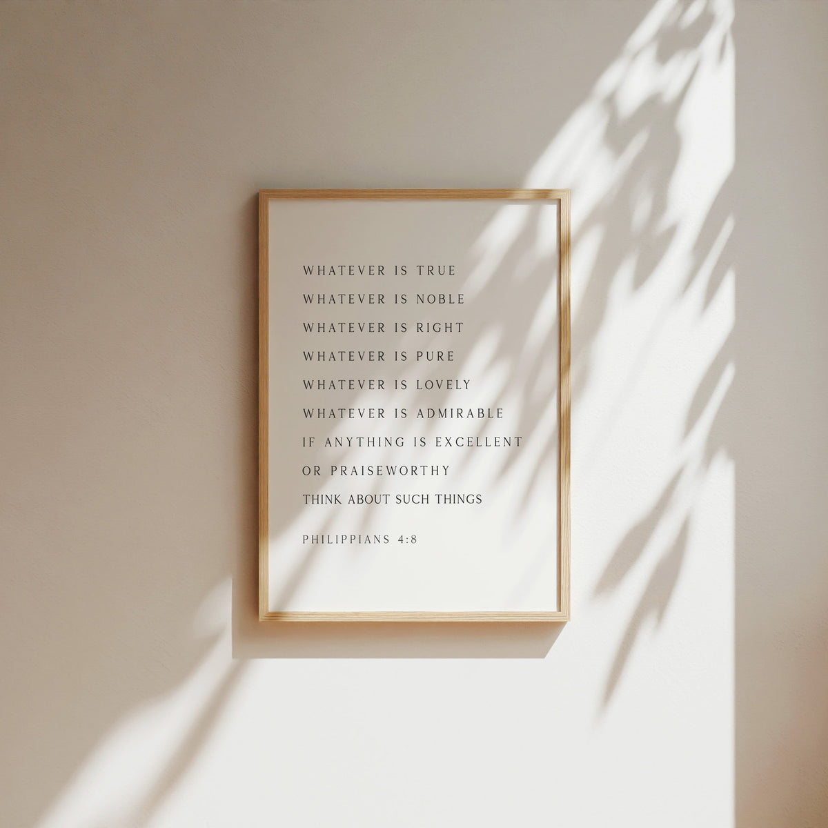 Whatever Is True, Philippians 4:8, Christian Art Print