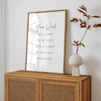 Your Word, Psalm 119:105, Scripture Art Print