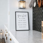 Your Word, Psalm 119:105, Scripture Art Print