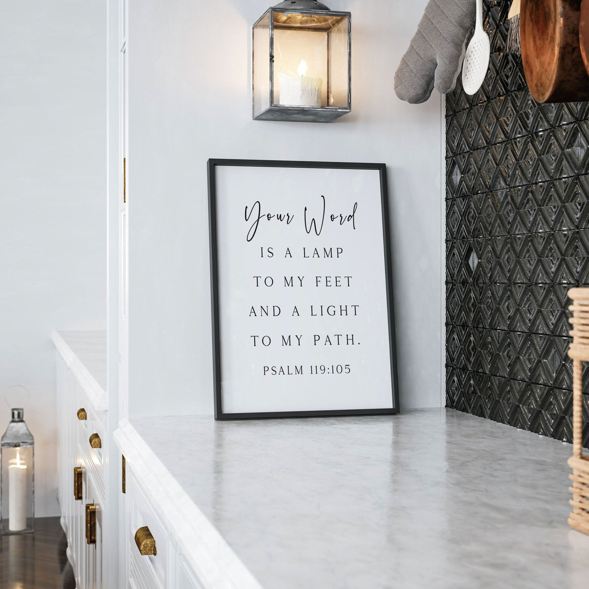 Your Word, Psalm 119:105, Scripture Art Print