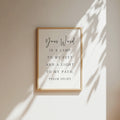 Your Word, Psalm 119:105, Scripture Art Print