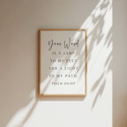 Your Word, Psalm 119:105, Scripture Art Print