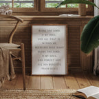 Bless the Lord, Psalm 103:1-2, Bible Verse Art Print
