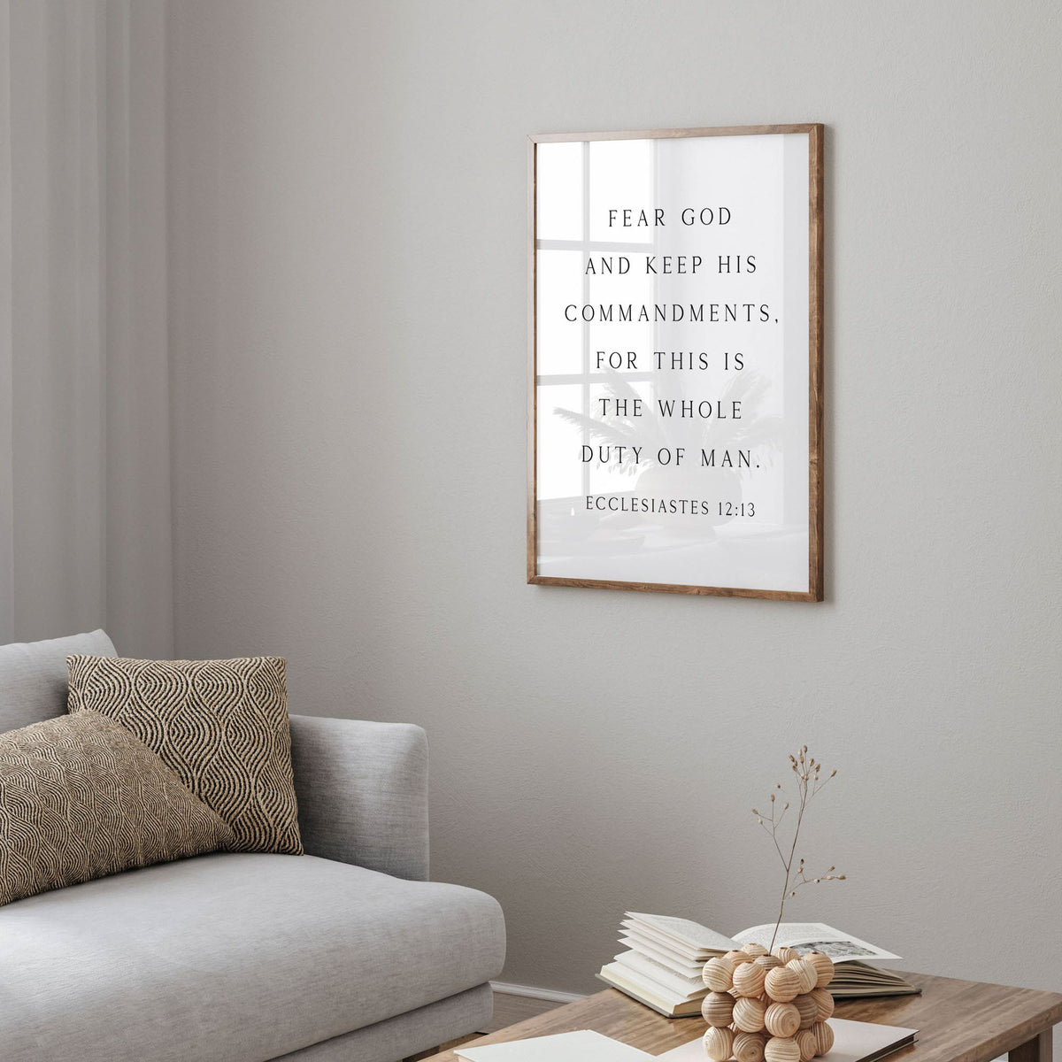 Fear God, Ecclesiastes 12:13, Christian Art Print