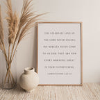 Great is Your Faithfulness, Lamentations 3:22-23, Scripture Art Print
