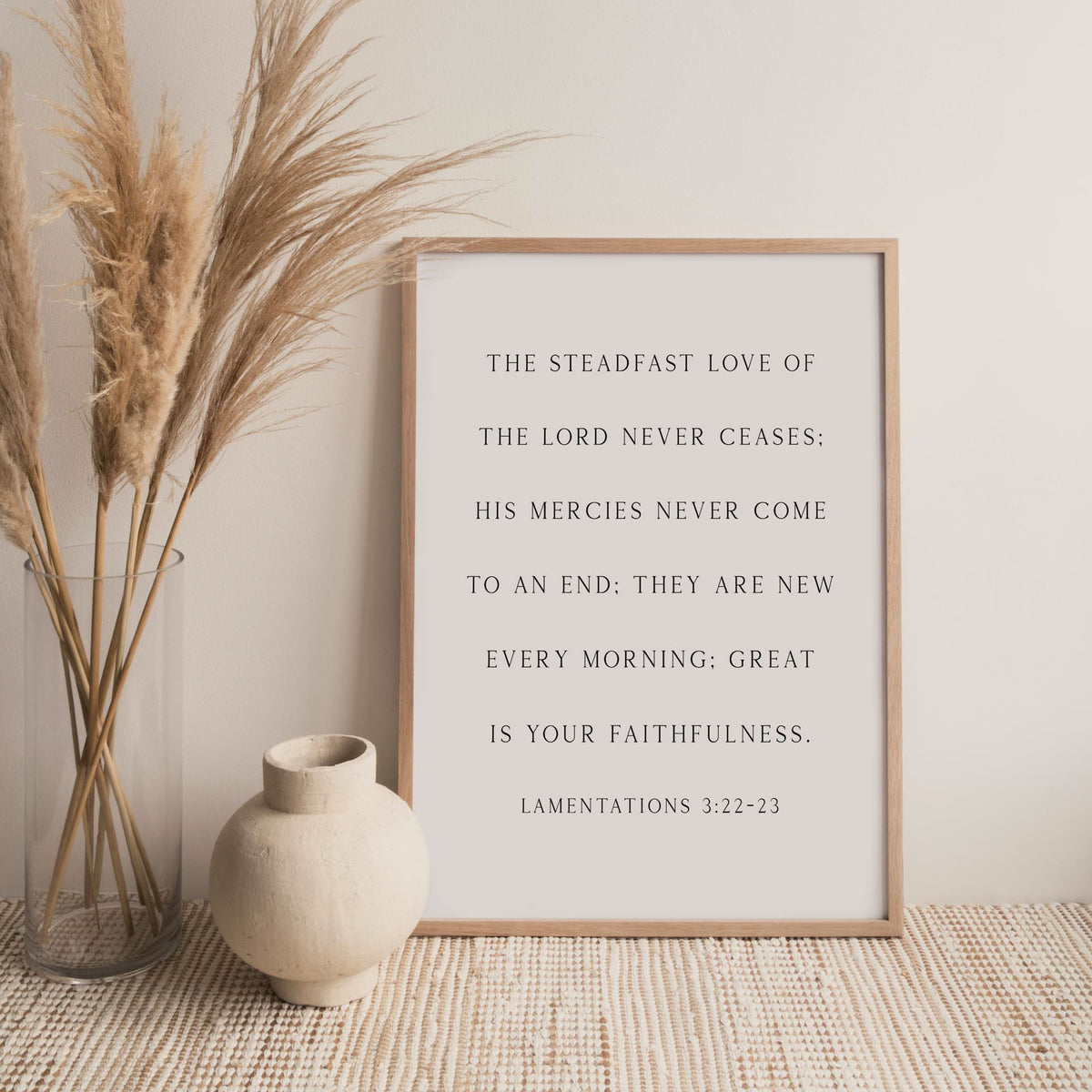 The Steadfast Love of The Lord, Lamentations 3:22-23, Christian Art Print
