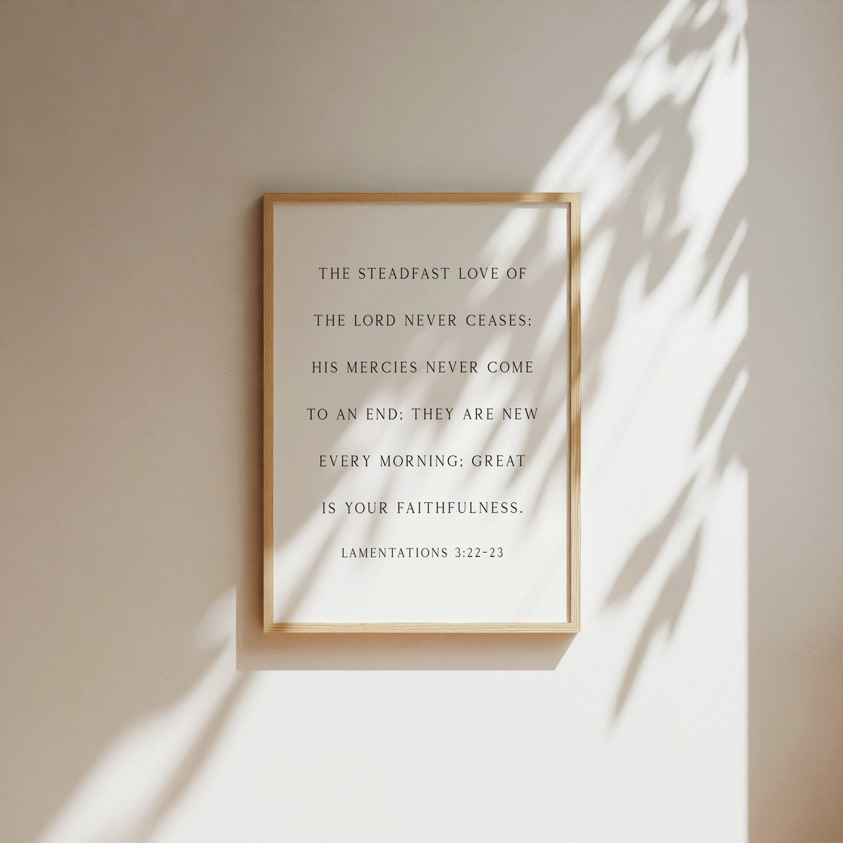 Great is Your Faithfulness, Lamentations 3:22-23, Scripture Art Print