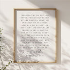 Eternal Perspective, 2 Corinthians 4:16-18, Bible Verse Art Print