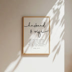 Husband & Wife, Mark 10:8-9, Christian Art Print