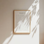 Psalm 23, Bible Verse Art Print
