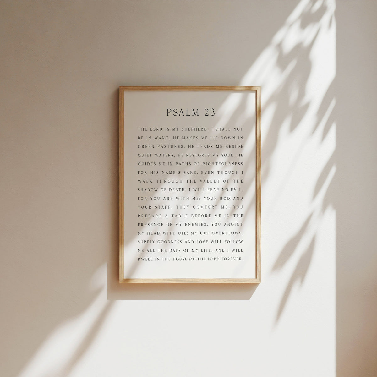 Psalm 23, Bible Verse Art Print