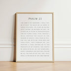 Psalm 23, Bible Verse Art Print