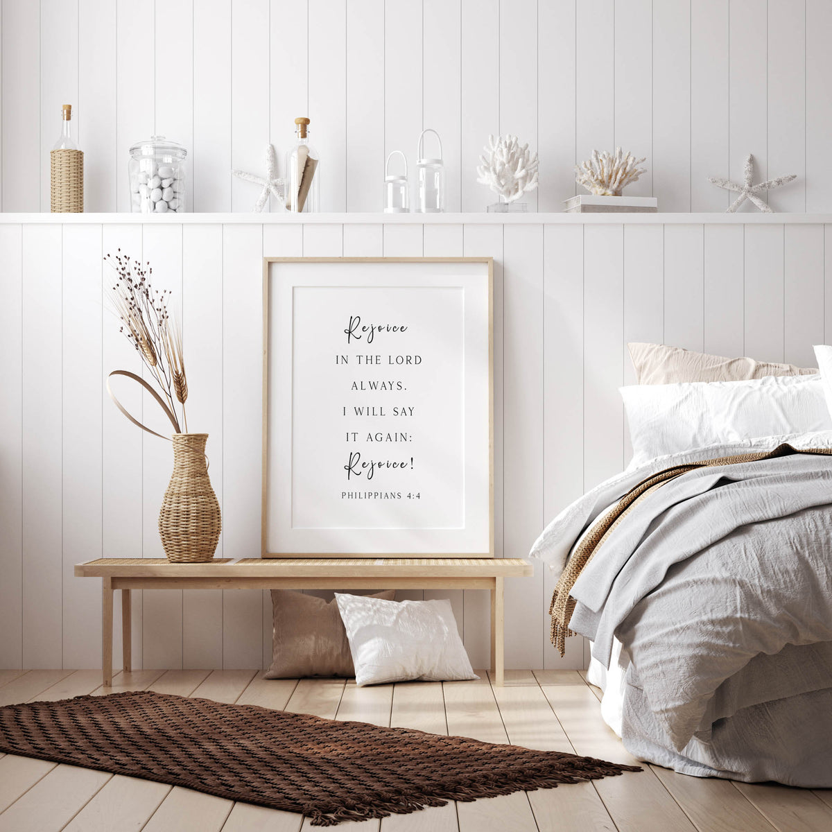 Rejoice in the Lord Always, Philippians 4:4, Christian Art Print