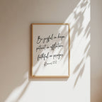 Be Joyful in Hope - Romans 12:12, Bible Verse Art Print