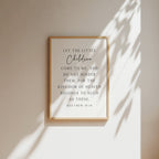 Let the Little Children Come to Me, Matthew 19:14, Christian Art Print